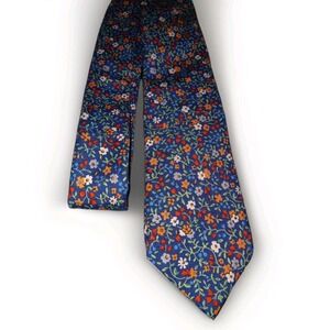 Goodfellow & Co Men's Floral Pattern‎ Navy Tie Workwear Business Office Slim
